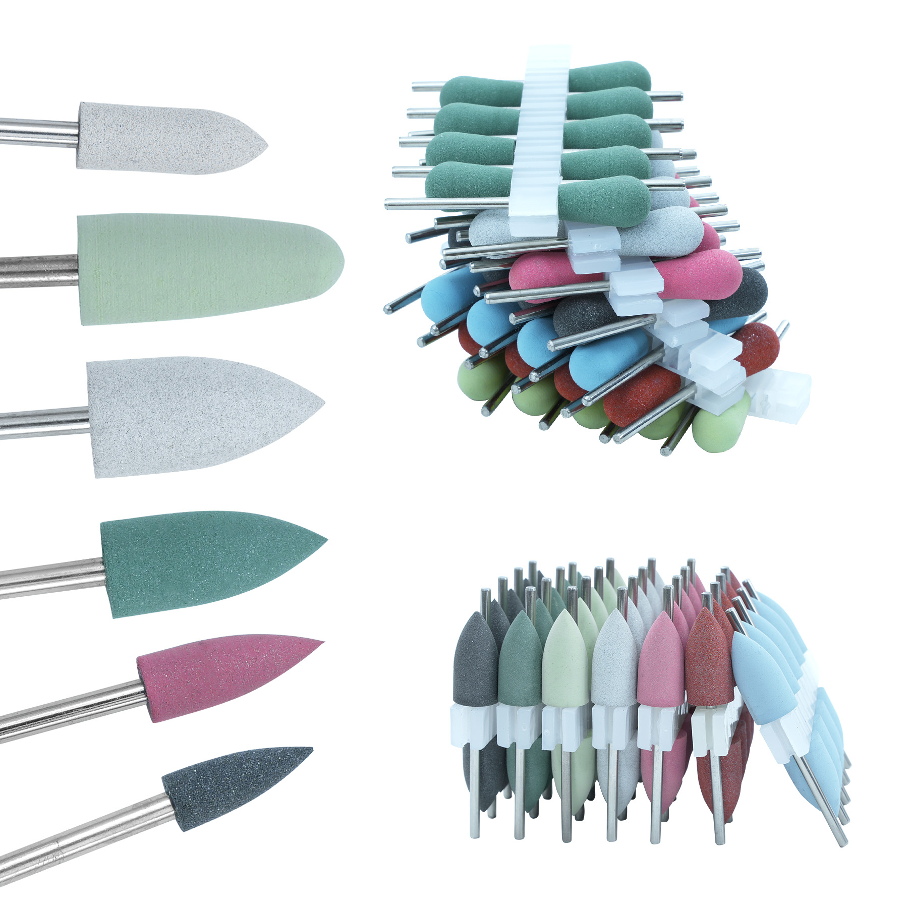 Nail Drill Machine - 10 Stück/Set Dentalwerkzeuge Zahnpolierer aus Silikonkautschuk