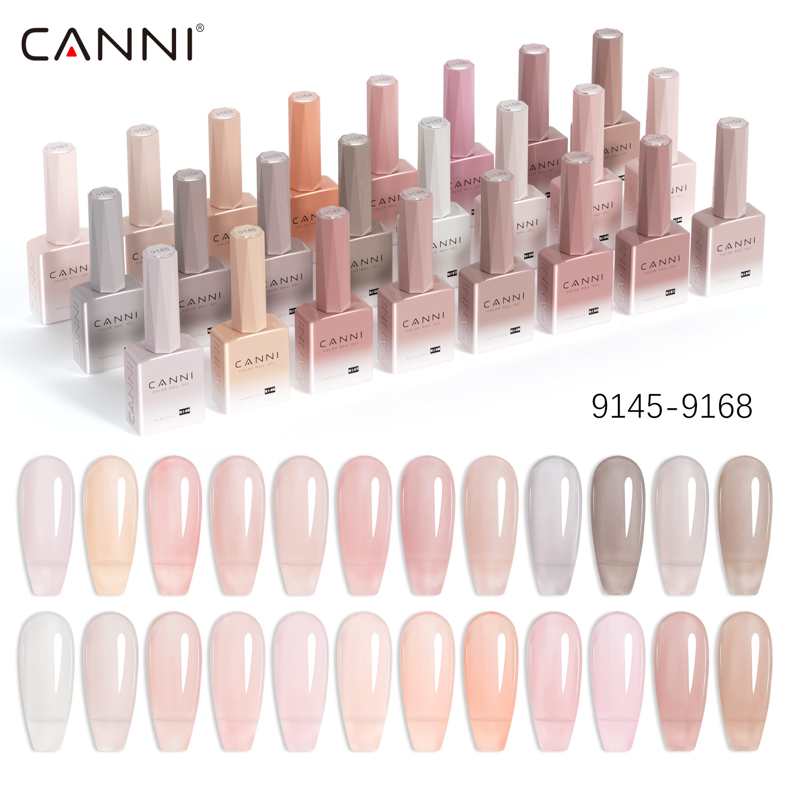 Nail Art Orange - CC7 CANNI Nagel-Gel-Nagellack, 9 ml, TPO-FREI,
