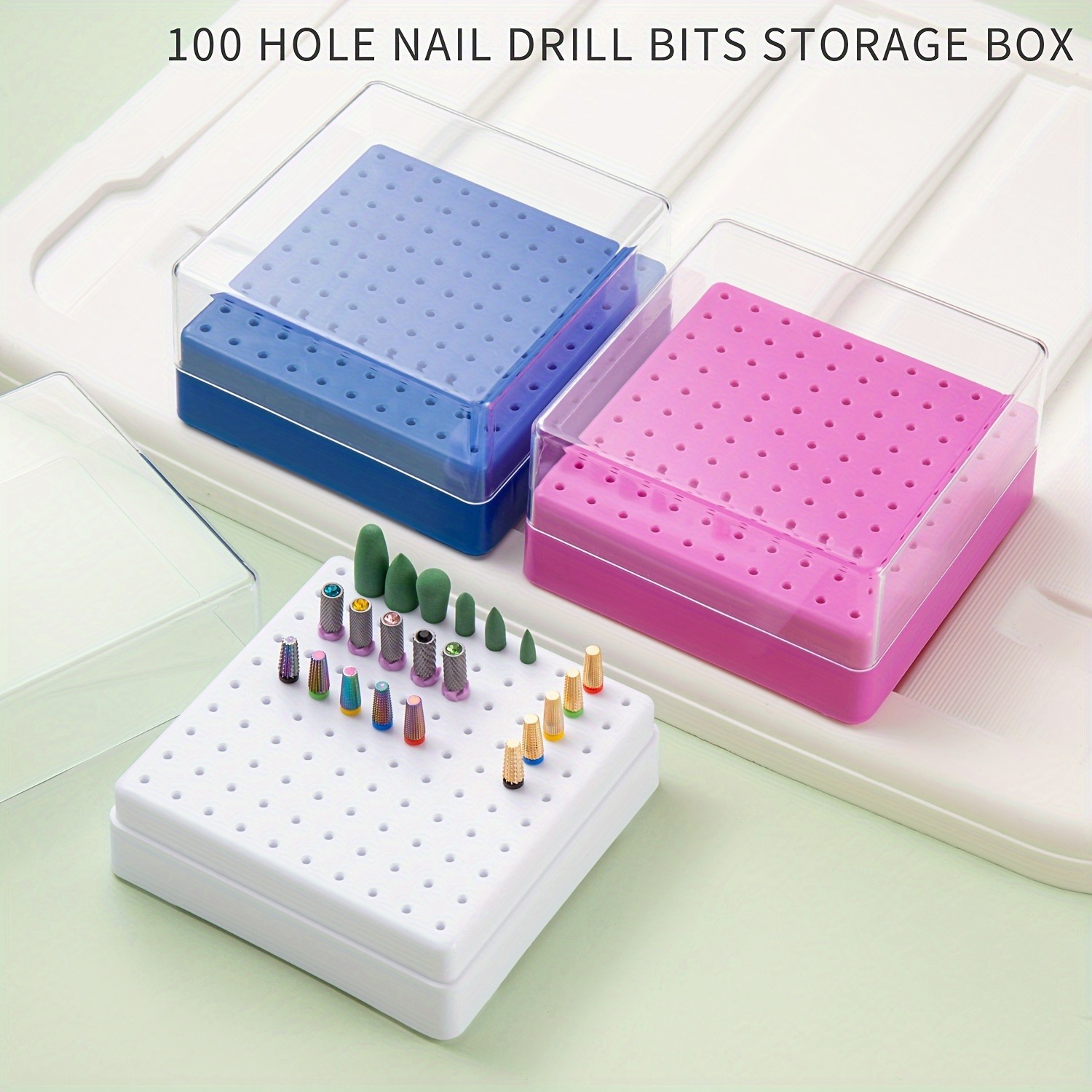 Nail Drill Machine - 30/100 Löcher, 1 Stück, verschiedene Stile,