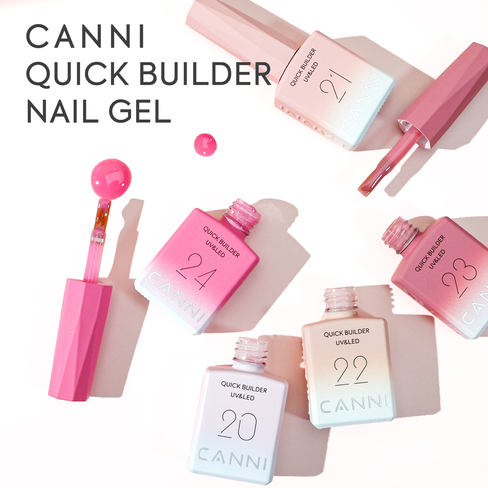 Nail Art Orange - CANNI Nagelgelpoliermittel HEMA/TPO FREE Extension UV