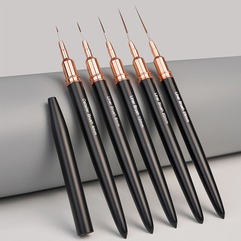 Nail Art Brush Set - # 5-teiliges Set professioneller Nail-Art-Liner-Pinsel zum
