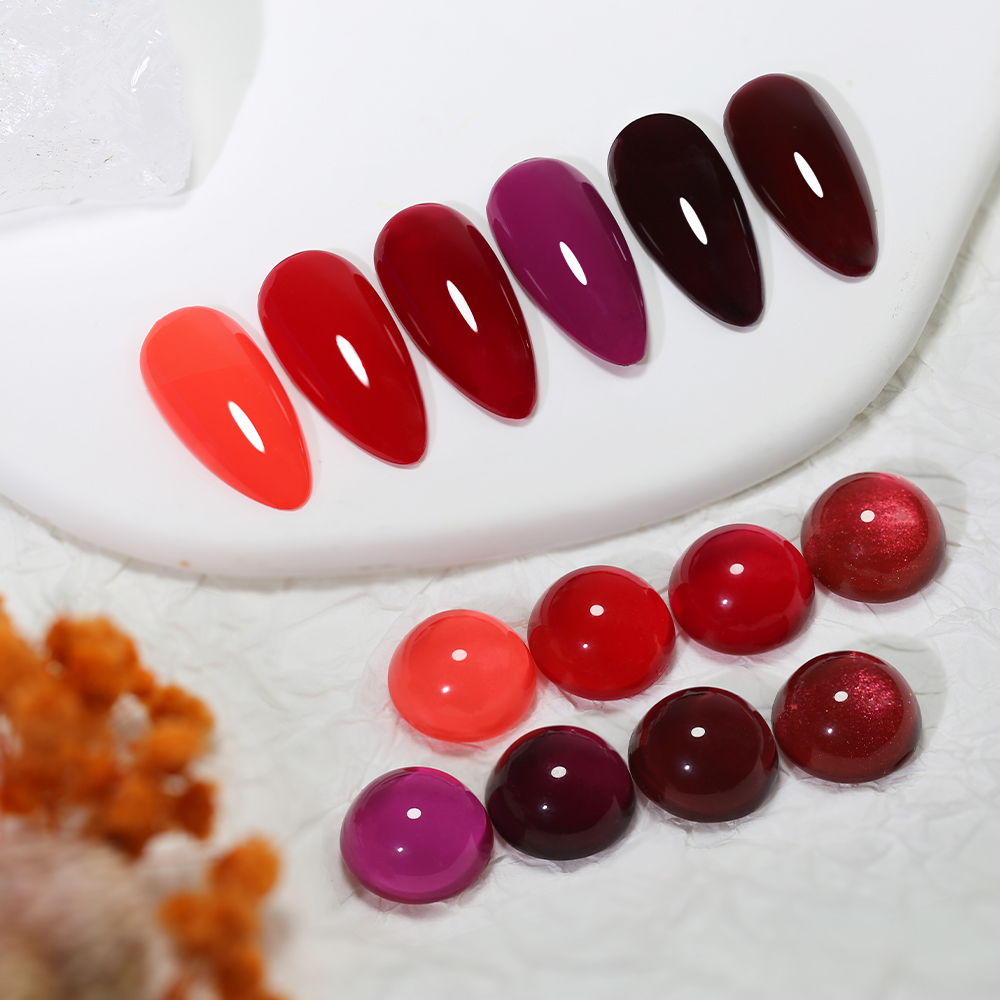 Nail Art Red Cherry - Clou Beaute Klassischer Roter Gel-Nagellack Kirschrot