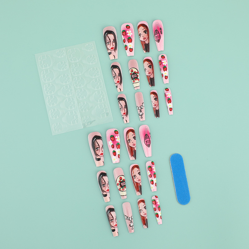 Mittellange künstliche Nägel f – Nail Art Strawberry Bewertung und Preis