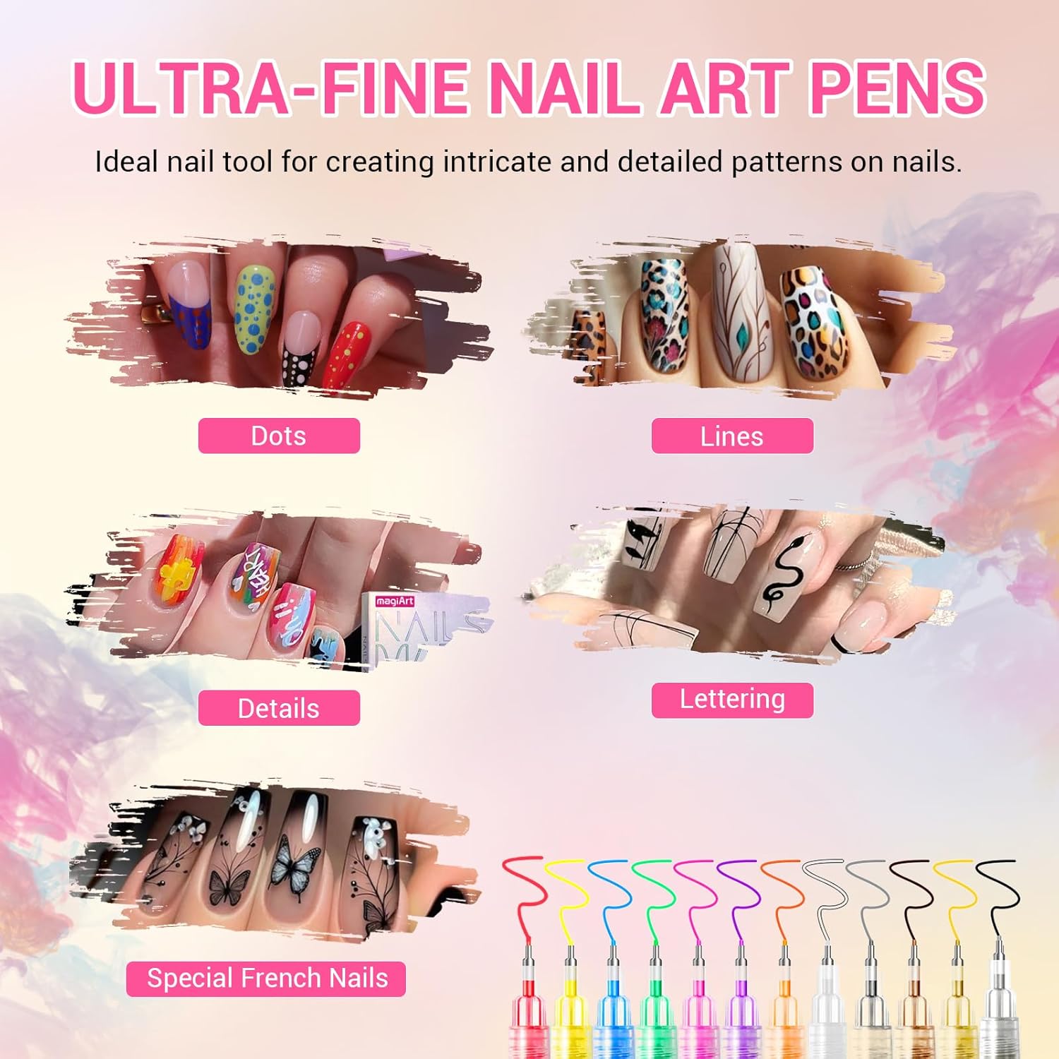 12-Farben Nail-Art-Stift-Set,  – Nail Art Brush Set Bewertung und Preis