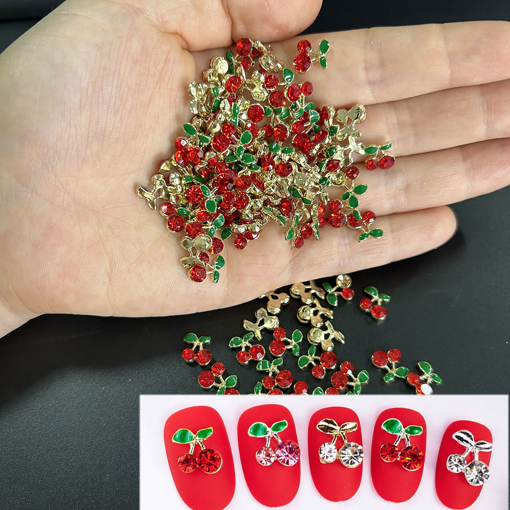 20 teile/beutel Kirsche Aolly  – Nail Art Red Cherry Bewertung und Preis