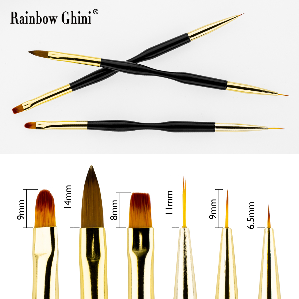 Rainbow Ghini 3-teiliges Set D – Nail Art Brush Set Bewertung und Preis