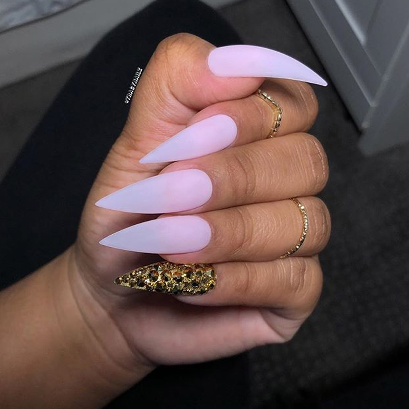500 teile/los Lange Mandel Kla – Nail Art Xs Bewertung und Preis