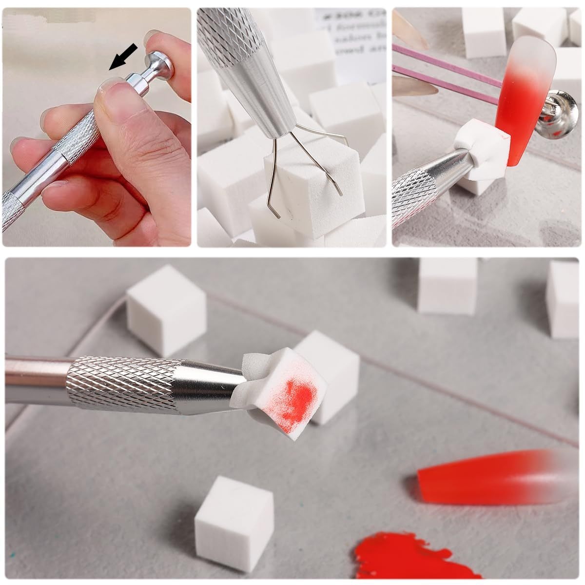 1/50/100Pcs Platz Nail art Sch – Nail Art Brush Set Bewertung und Preis