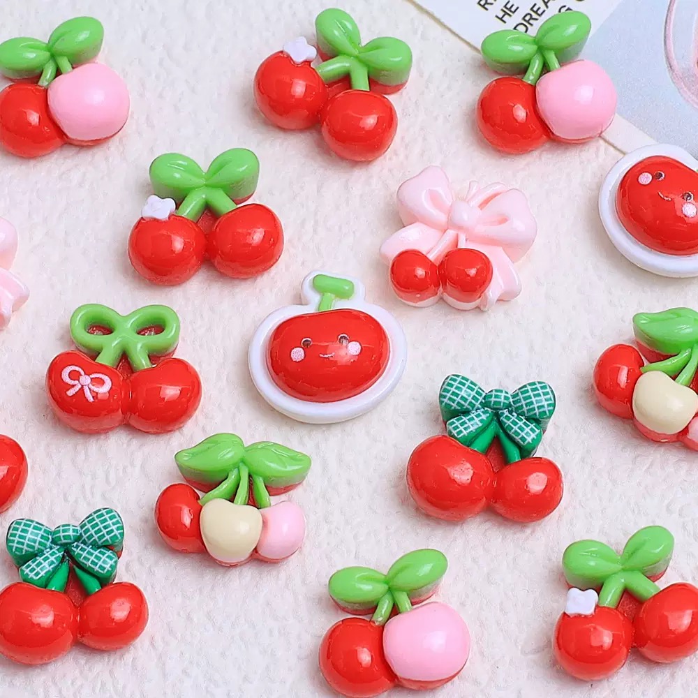 20 Stück niedliche Mini-Cartoo – Nail Art Red Cherry Bewertung und Preis