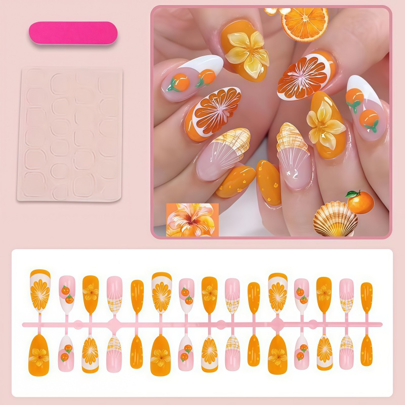 2026 Neu 30 Stück 3D Frucht-Or – Nail Art Orange Bewertung und Preis