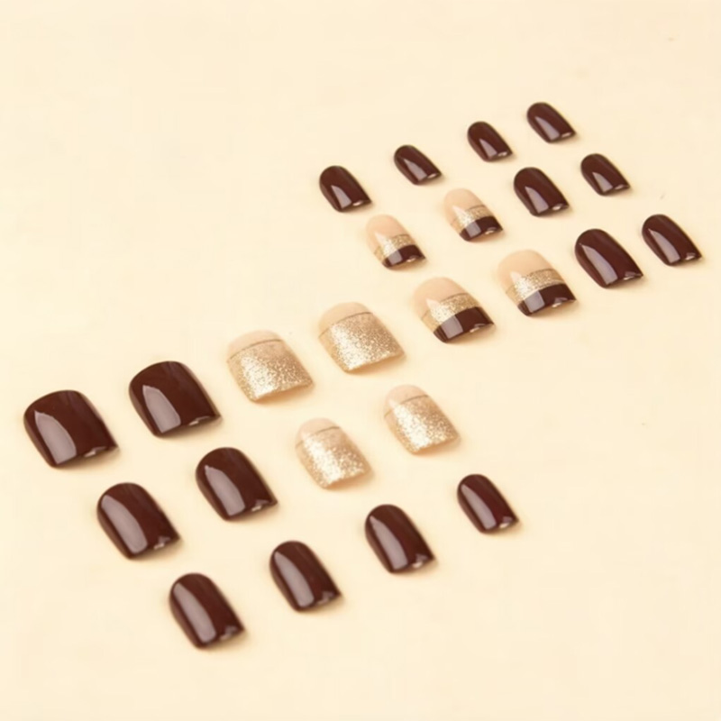 Kurze, quadratische Kunstnägel – Nail Art Glitter Bewertung und Preis