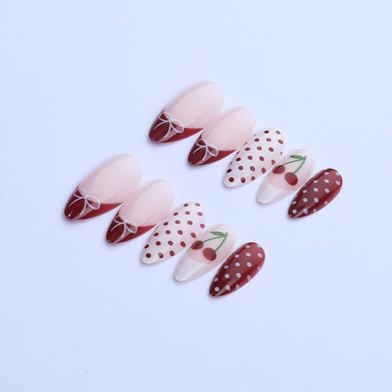 24 Stück Modische Rote French  – Nail Art Red Cherry Bewertung und Preis