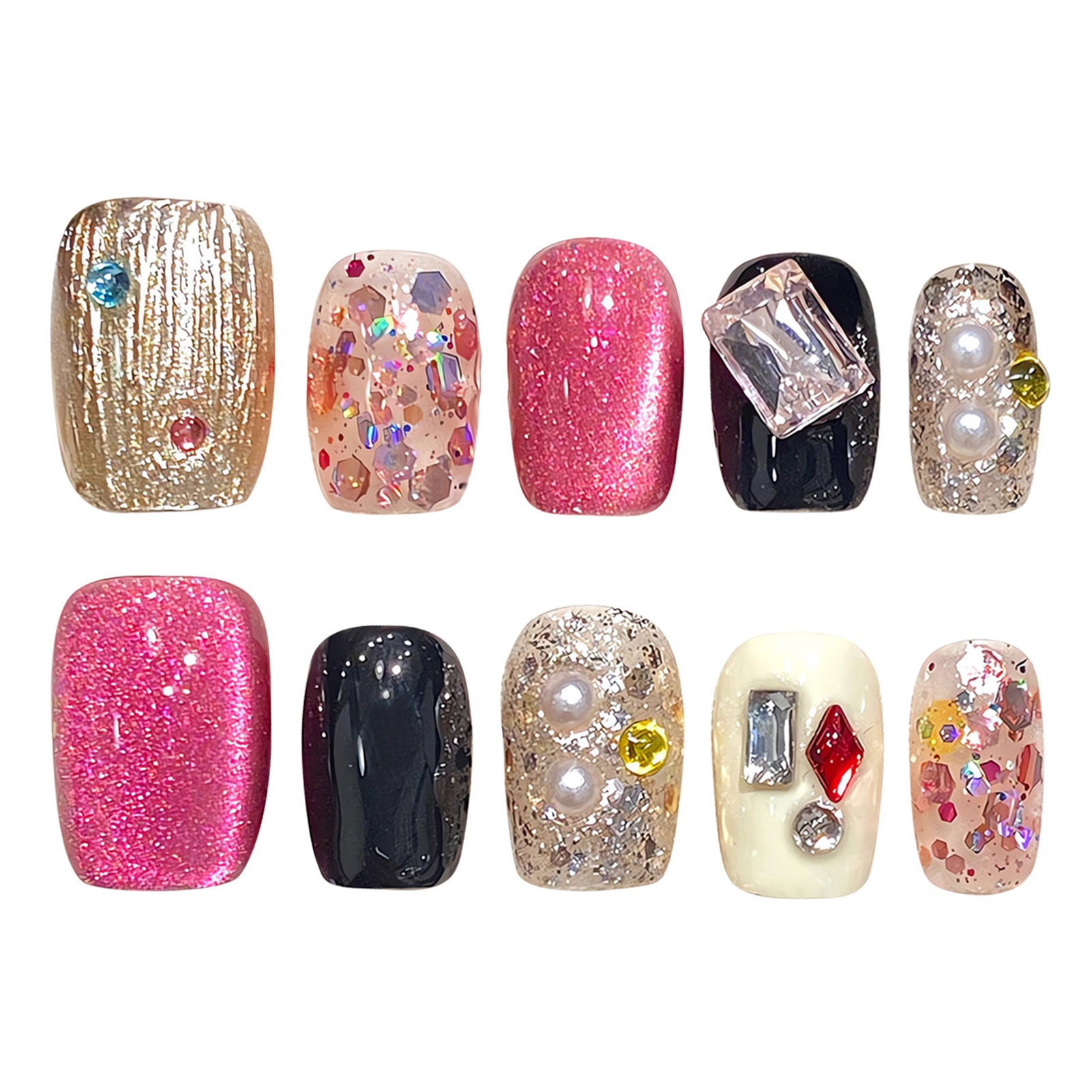 Handgemachte Presse auf Nägeln – Nail Art Glitter Bewertung und Preis