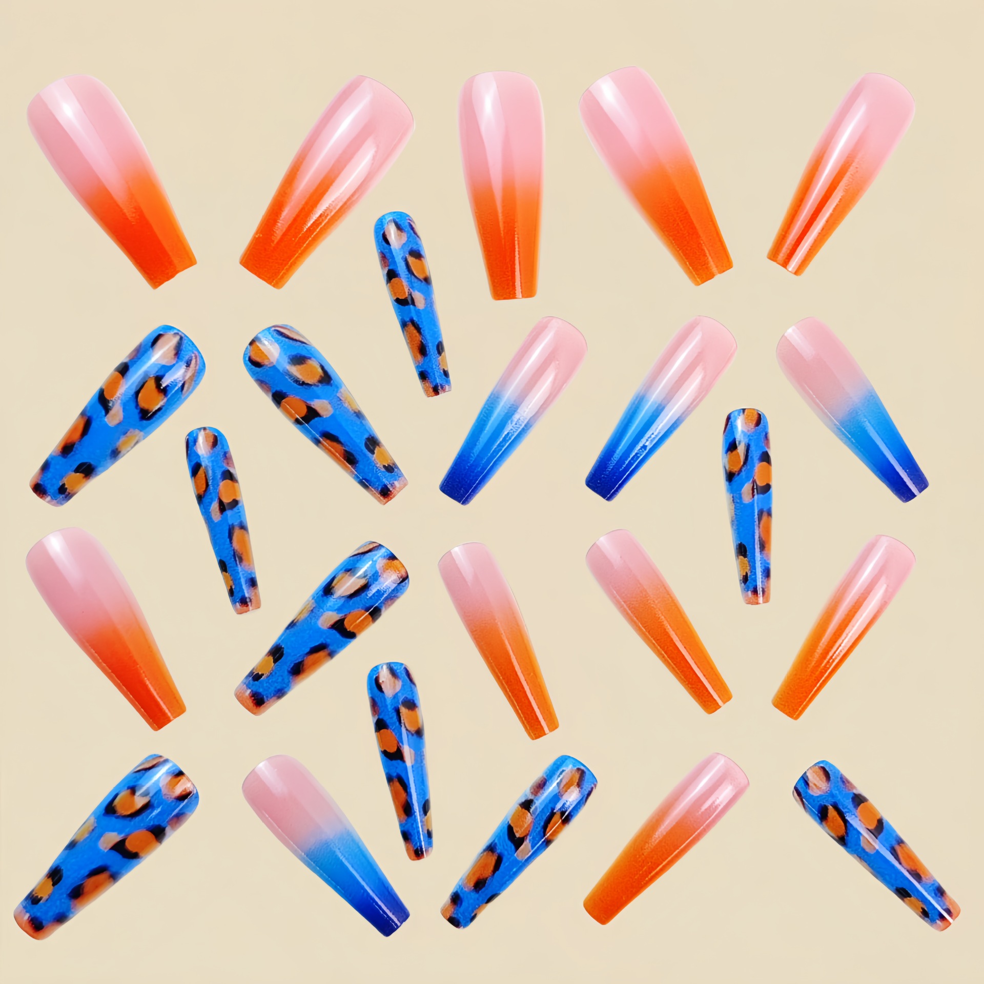 Farbverlauf Orange-Blau Künstl – Nail Art Orange Bewertung und Preis