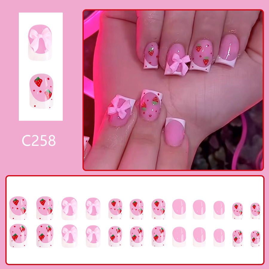 24 Stück rote Erdbeer-Designs, – Nail Art Strawberry Bewertung und Preis
