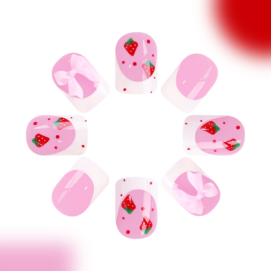 24 Stück rote Erdbeer-Designs, – Nail Art Strawberry Bewertung und Preis