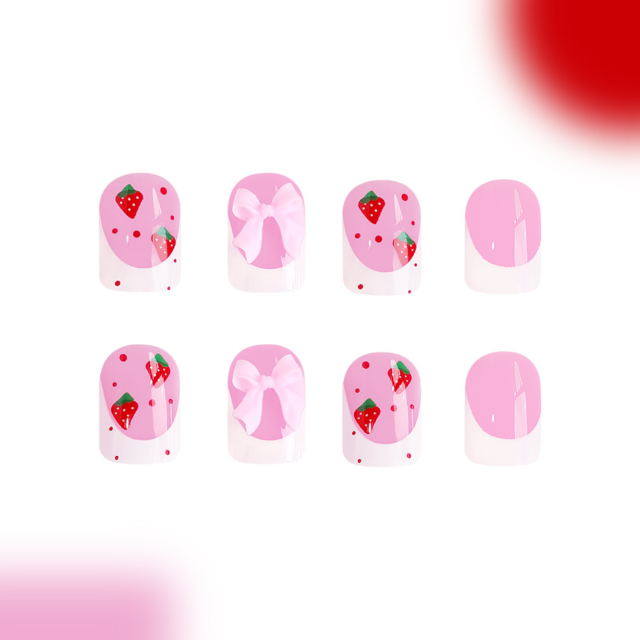 24 Stück rote Erdbeer-Designs, – Nail Art Strawberry Bewertung und Preis