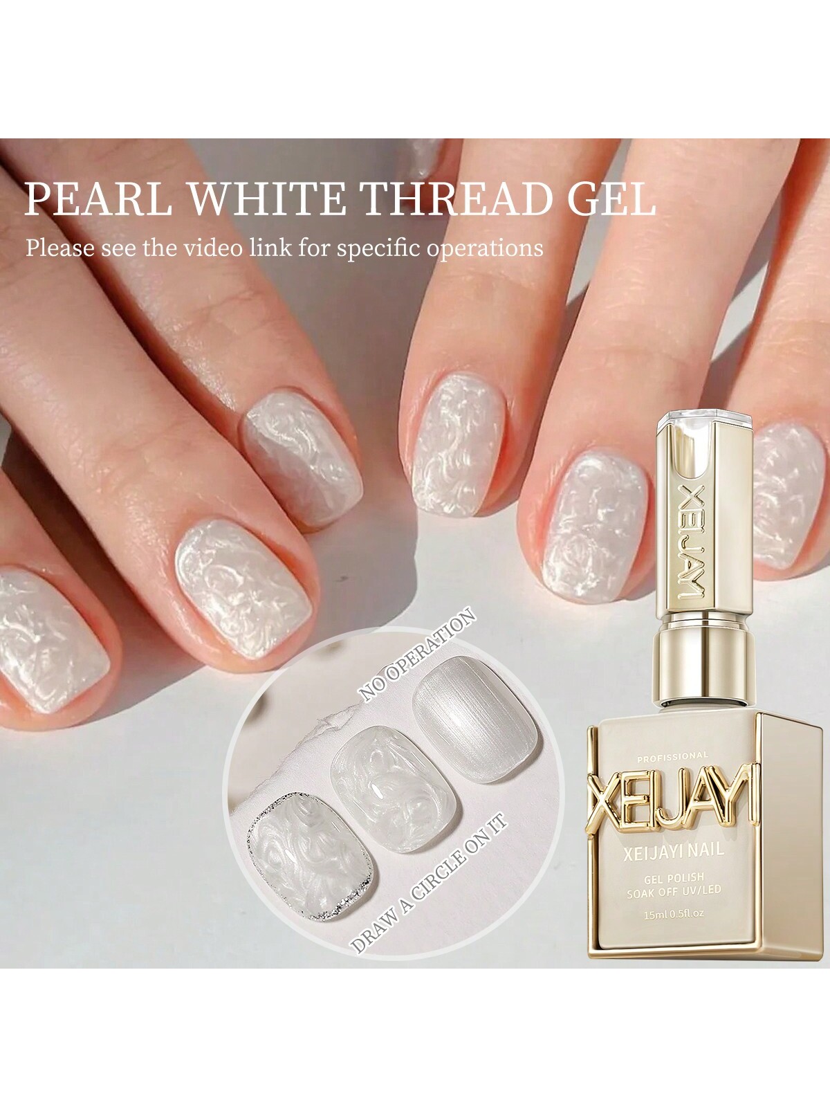 15 ml perlweißer Faden-Gel-Nag – Nail Art Orange Bewertung und Preis