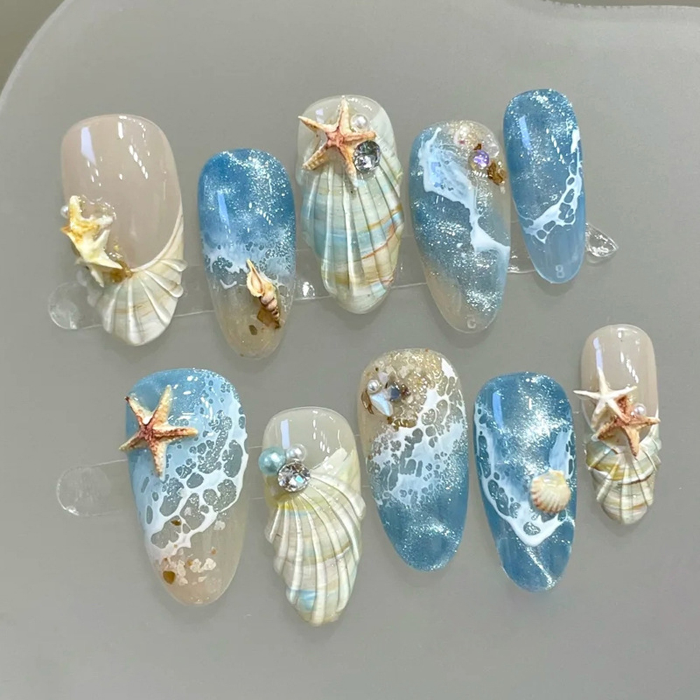 10 Stück Ocean Wave Beach Pres – Nail Art Xs Bewertung und Preis