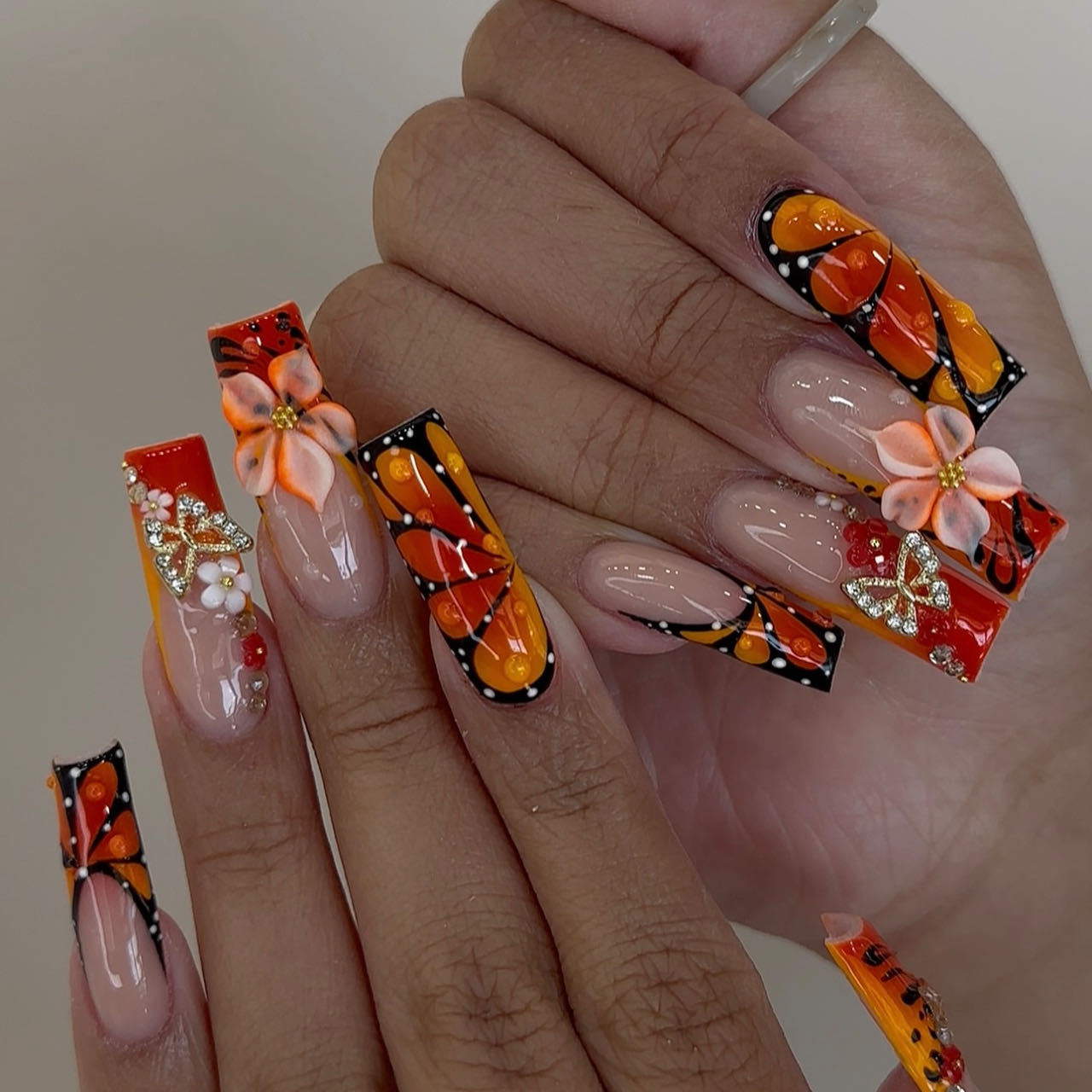 Mittellange künstliche Nägel f – Nail Art Orange Bewertung und Preis