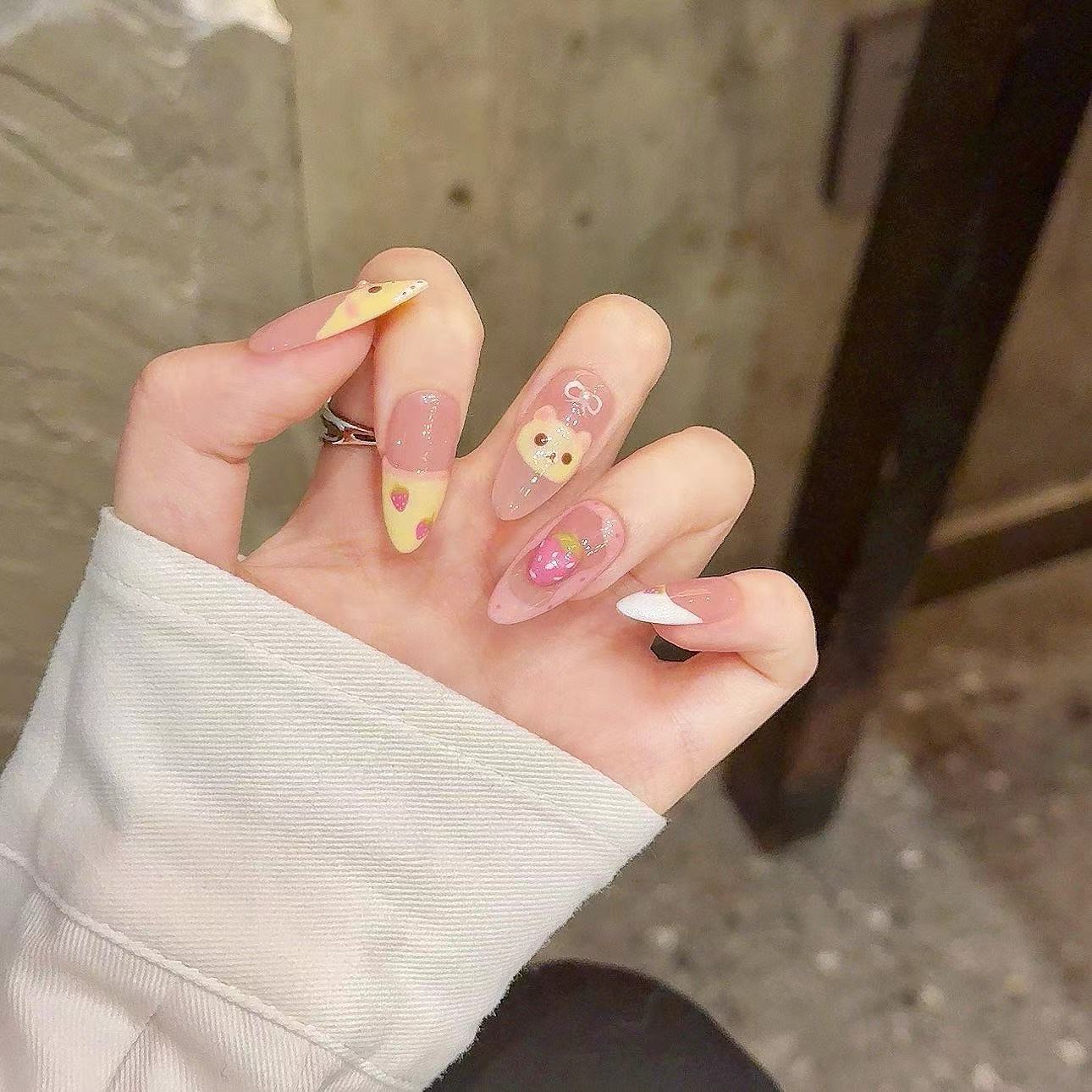 10 Stück rein handgepresste mi – Nail Art Strawberry Bewertung und Preis