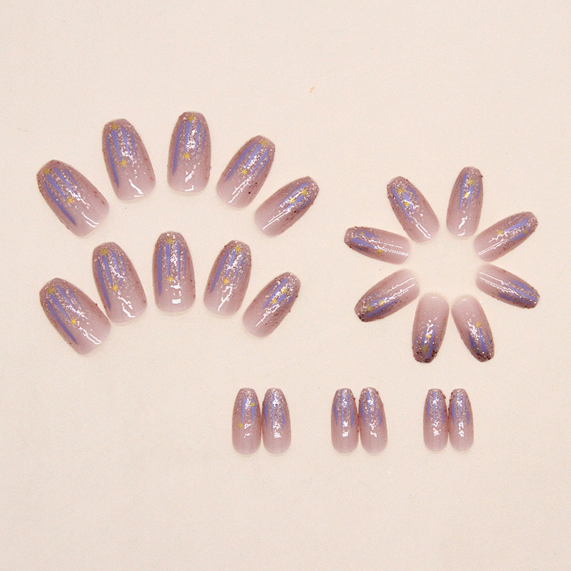 Kurze künstliche Nägel für Fra – Nail Art Glitter Bewertung und Preis
