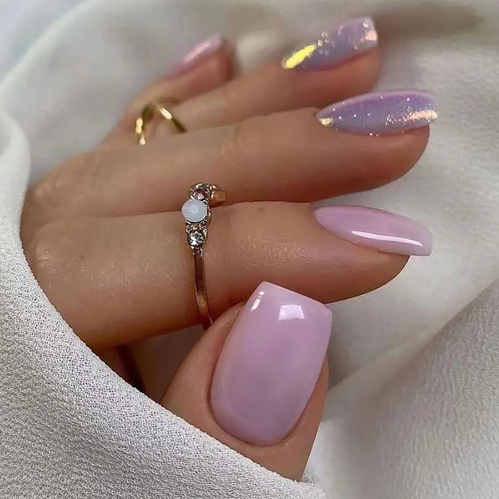 Kurze künstliche Nägel für Fra – Nail Art Glitter Bewertung und Preis