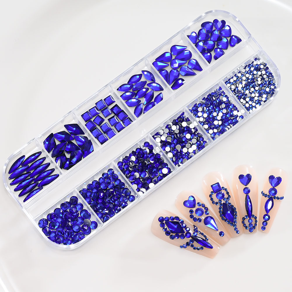 1 Box königsblaue Nail-Art-Str – Nail Art Queen Bewertung und Preis