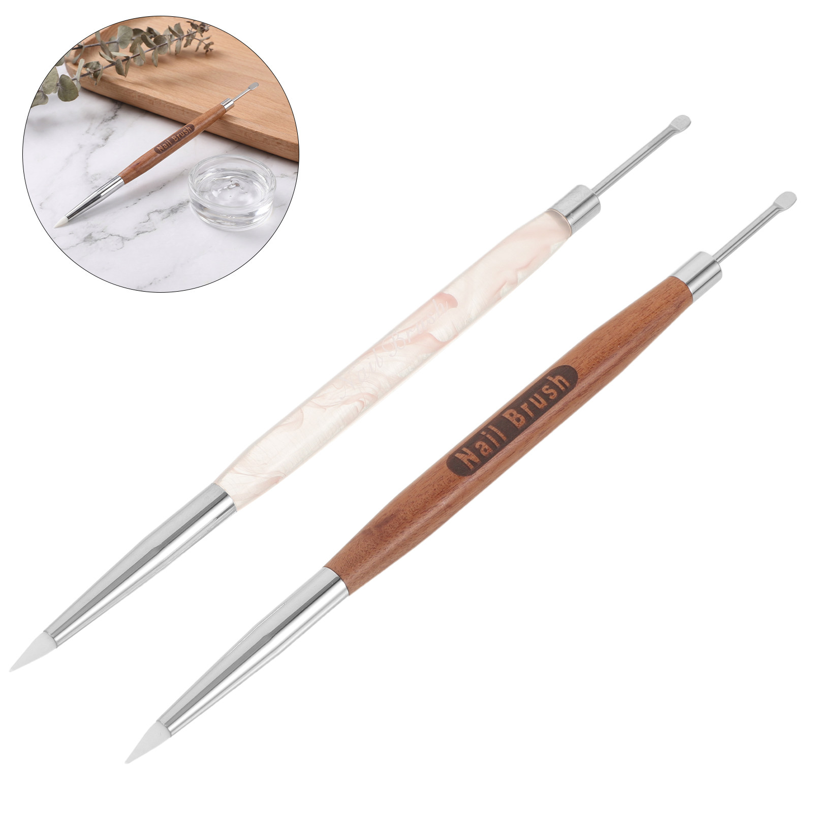 2-teiliges Doppelseitiges Nail – Nail Art Brush Set Bewertung und Preis